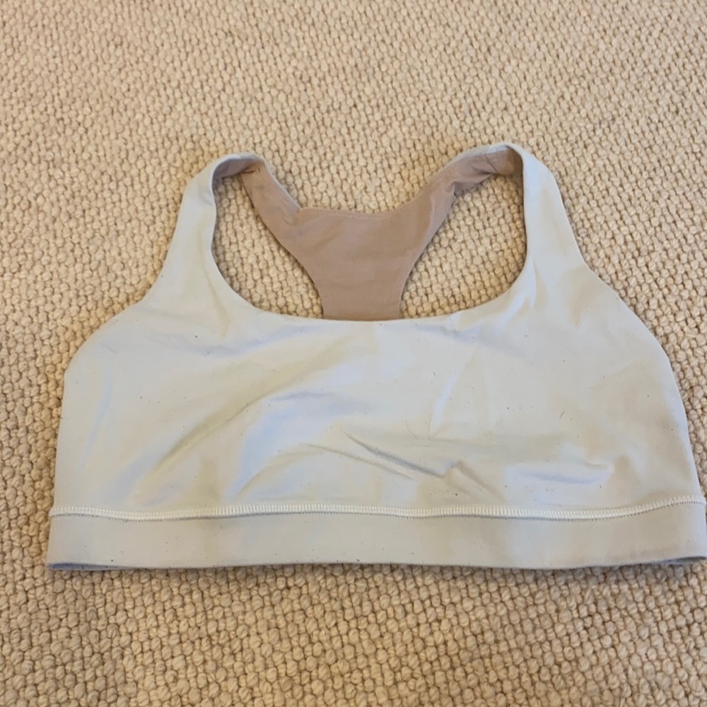 White Lulu Sports Bra